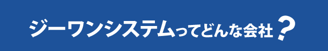 ジーワンシステムってどんな会社？